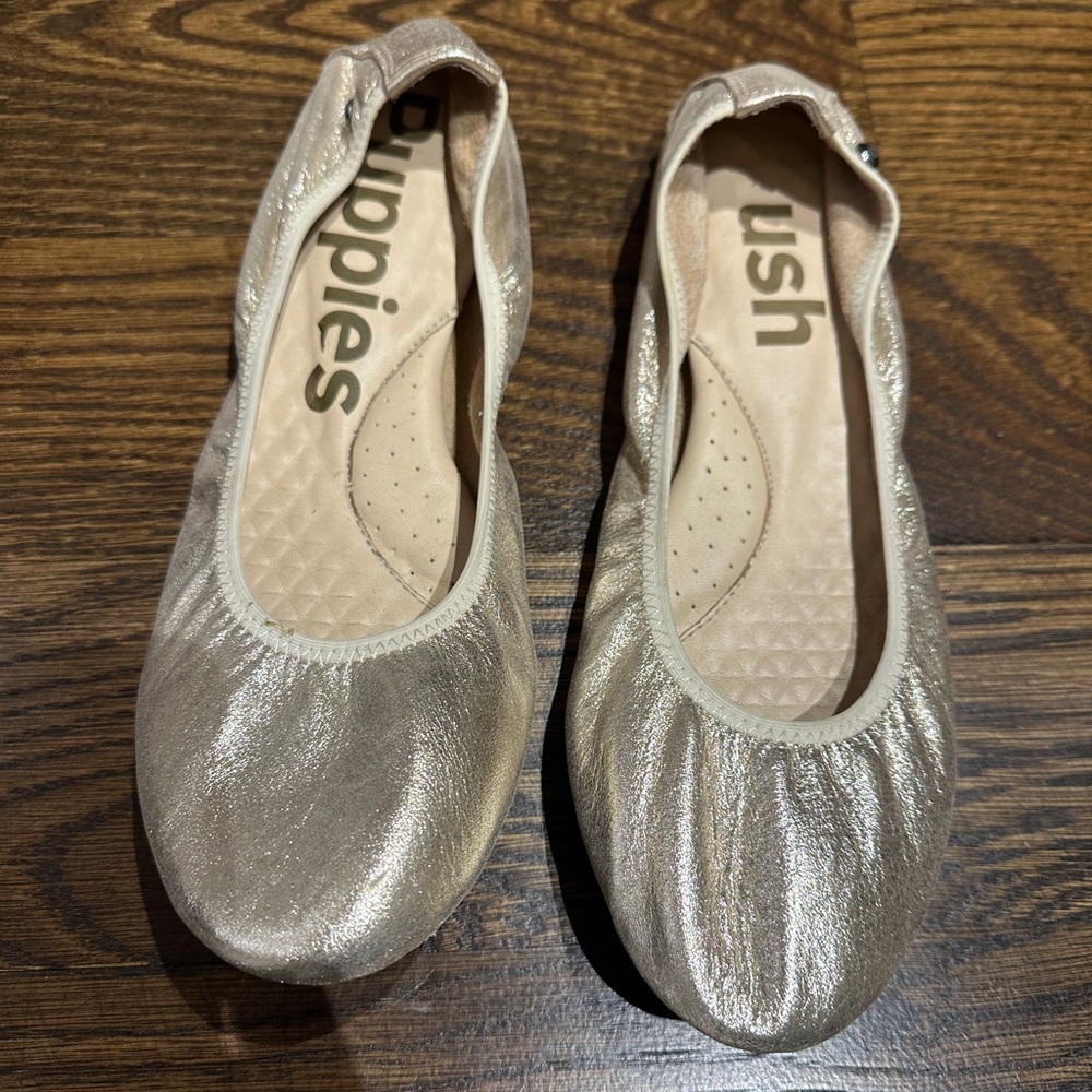 Hush Puppies Champagne Chaste Ballet Flats